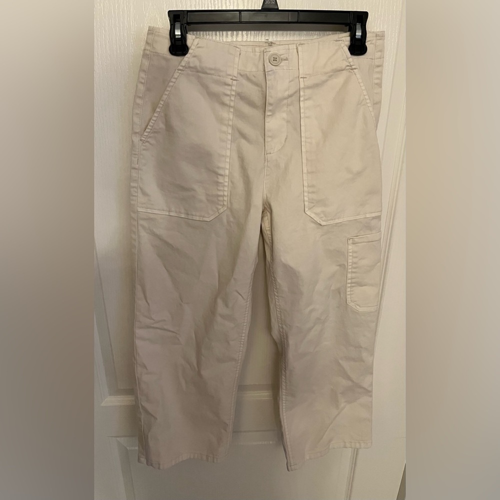 Sanctuary Women's Cream Ankle Cargo Pants